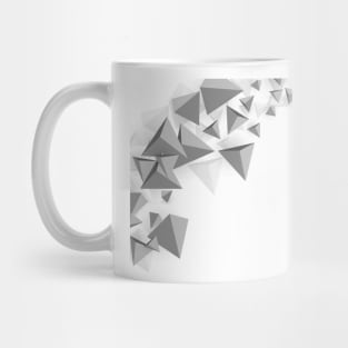 Triangle Polygon mesh gray pyramids Mug